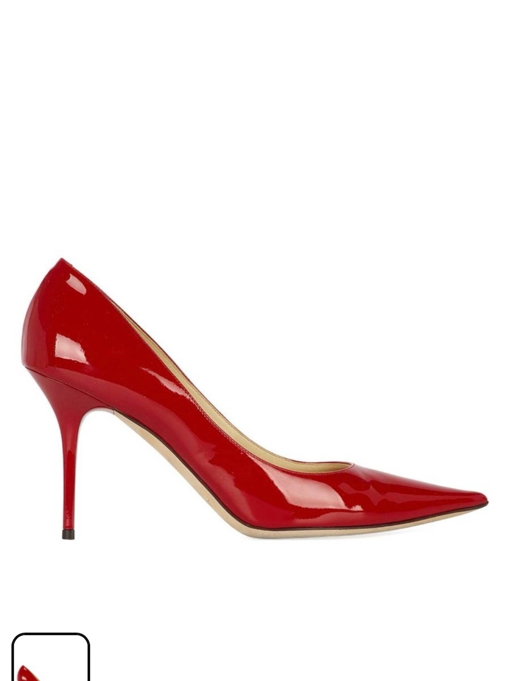 Jimmy Choo Red Patent Pointed-Toe Stiletto Pump
